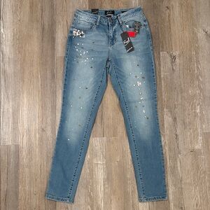 Earl Jeans Light Blue Skinny Jeans with Embellishments